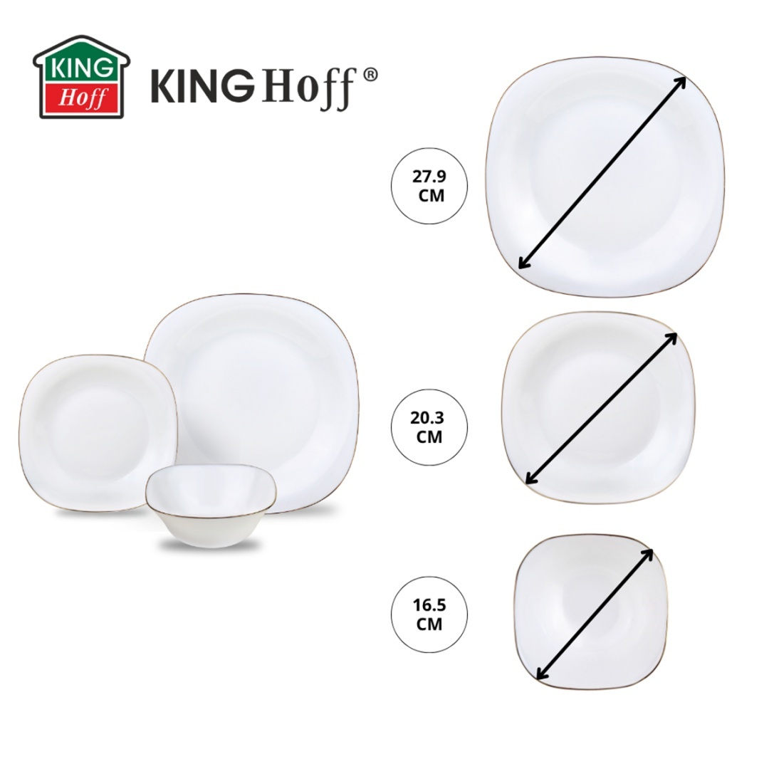 KOMPLET OBIADOWY TOPAZ DLA 6 OSÓB 18 ELEM. KINGHOFF KH-1923